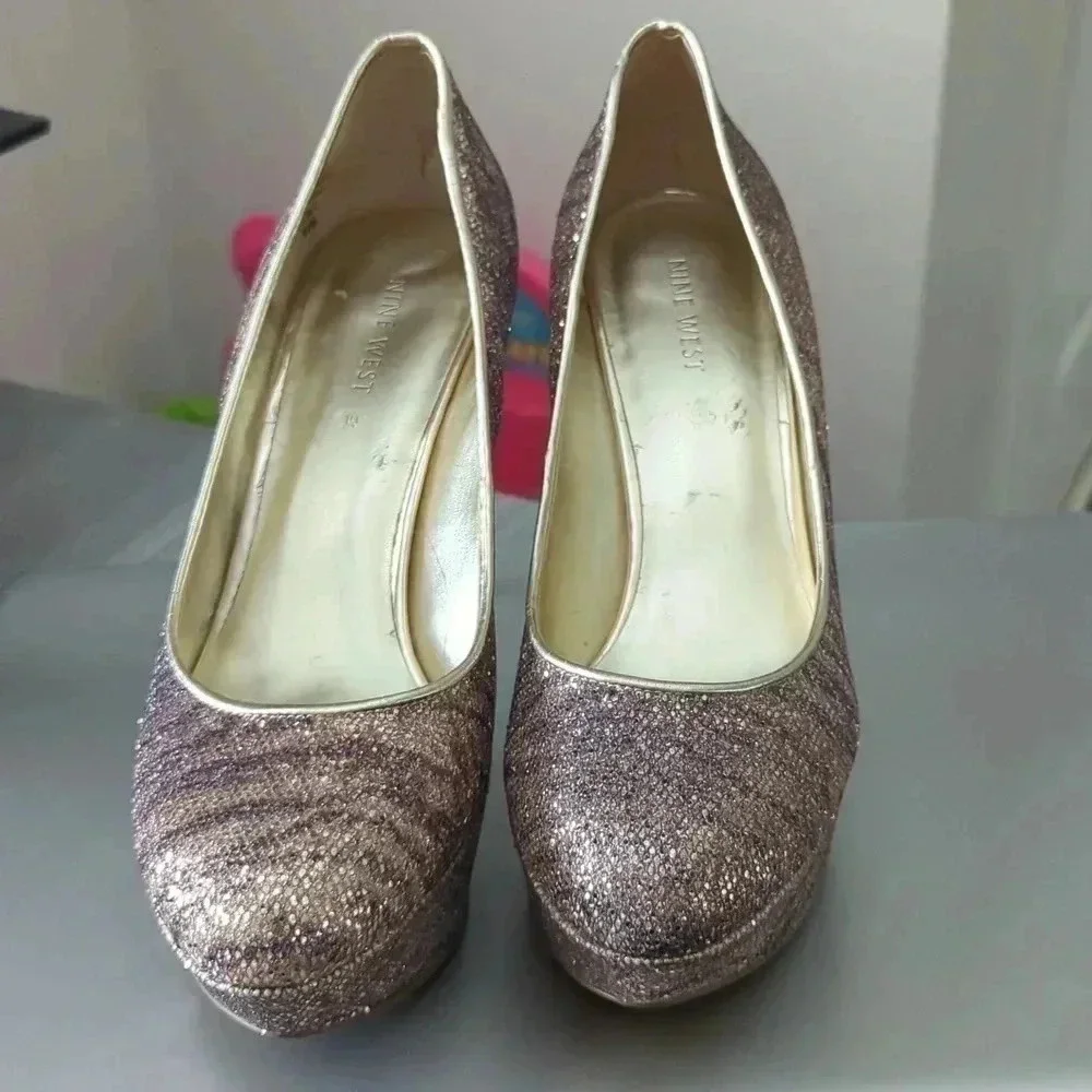 Nine West NWMENDOZA women's pumps leopard glitter